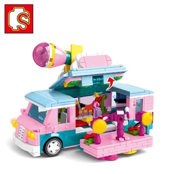 

SEMBO Friends Car Girls Toys Bricks Friends for Girls Creation Interview Car Building Blocks Educational Toys For Children GIfts