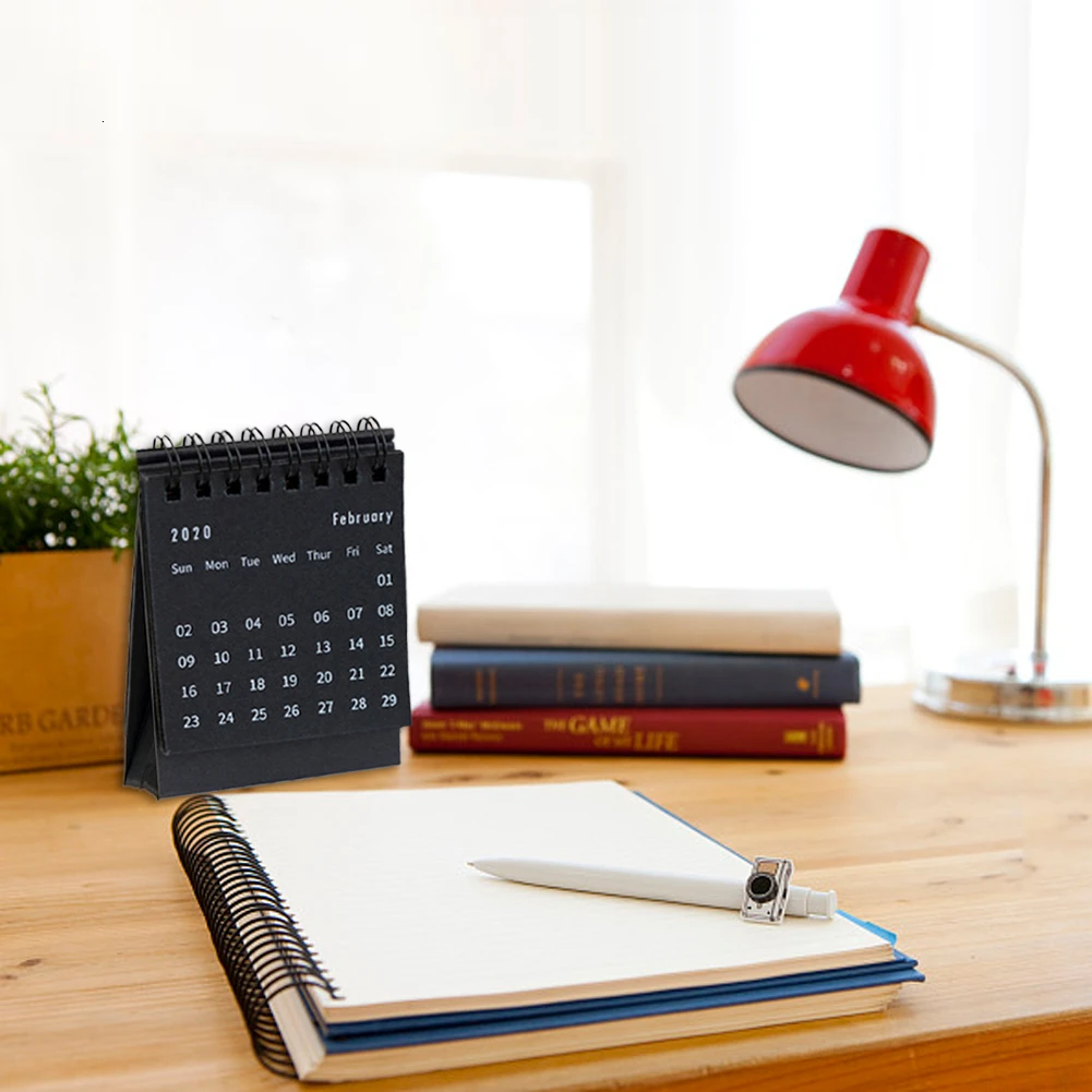 

Desktop calendar desk calendar 2020 weekly schedule monthly to-do list daily schedule small flip simple home office supplies