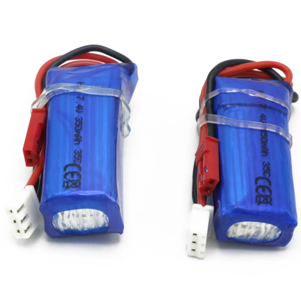 RC батарея. 2 шт./лот 7,4 V 2S 350mAh 35C Losi микро короткие карты батарея с JST разъем для мини дистанционного управления автомобиля