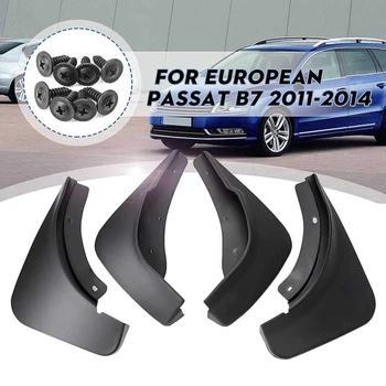 

NEW-Mud Guards Mud Flaps For-VW Passat B7 2011-201 European Fender Full Protection Splash Guards 4Pcs Mudguard