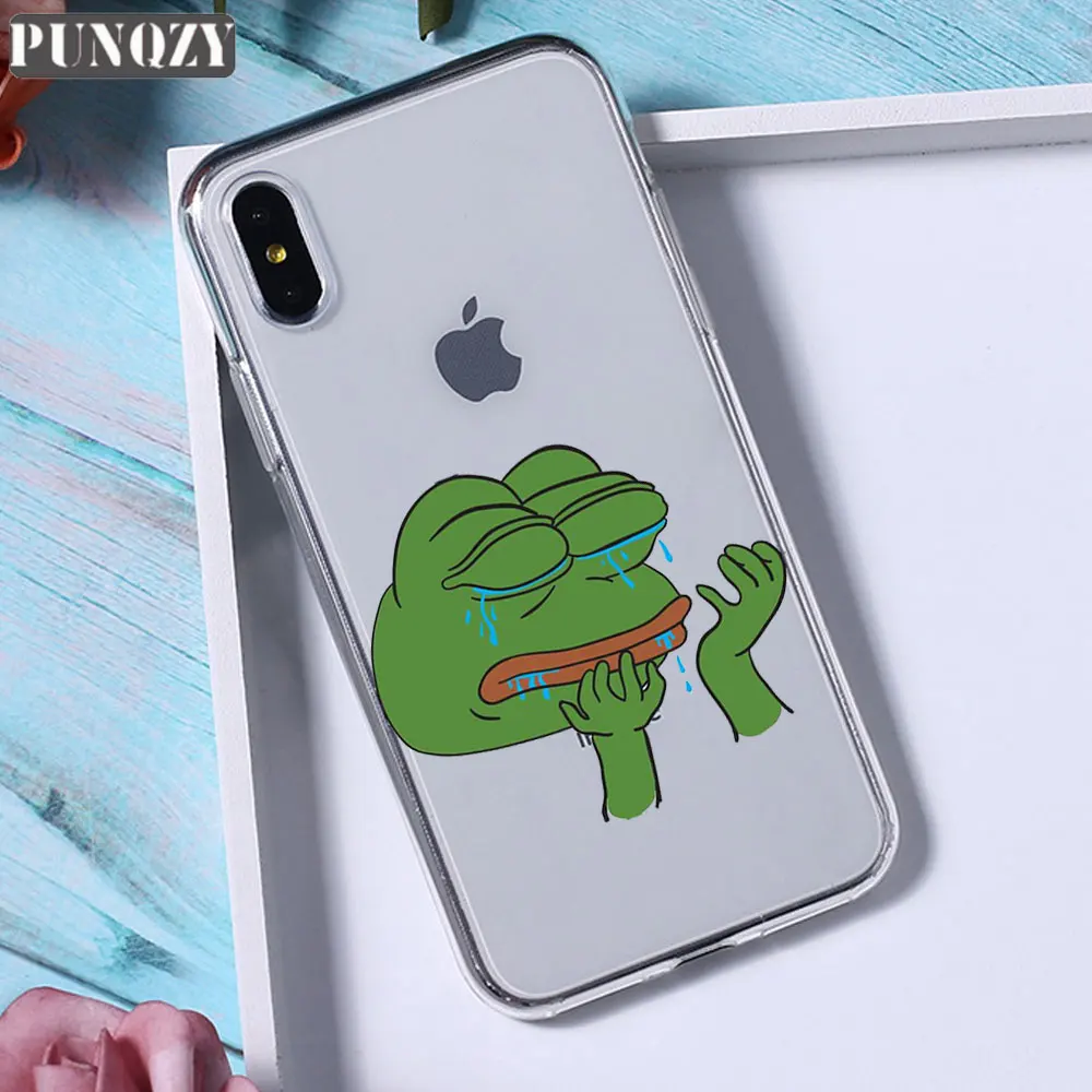 Забавный чехол для телефона Pepe The Frog Happy Cry fees Good Man для iPhone 11 pro max 6 6S 8 7 Plus 5 5S X XR XS MAX силиконовый чехол из ТПУ - Цвет: TPU A385