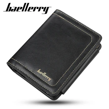 

Vintage Men Short Wallet Men Leather Coin Purse Clutch Wallets Purses Multi-Card Bit Retro Business Document Case Card Holder