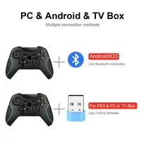 Obsługa bezprzewodowa Gamepad Bluetooth na PS3/IOS/telefon z systemem Android/PC/TV, pudełko Joystick USB gra komputerowa kontroler akcesoria do smartfonów 3