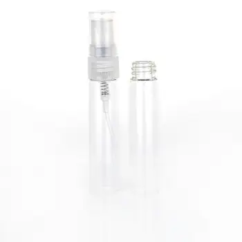 

Glass 5ml Spray Bottle Empty Perfume Women 1/6OZ Cosmetic Small Container Atomizer Plastic Lid Sample Jar LX1921