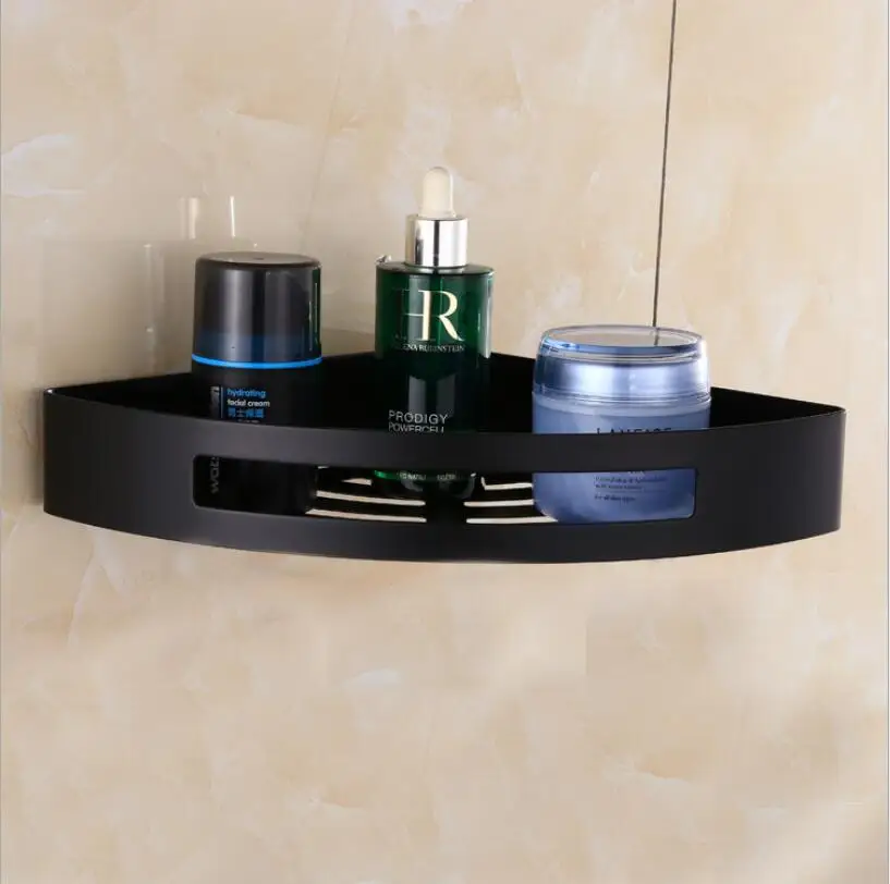 Vidric Wall Mounted Black Oil Brushed/Gold/Chrome Bathroom Soap Basket Bath Shower Shelf Soap Basket Holder building materia - Цвет: single tier black
