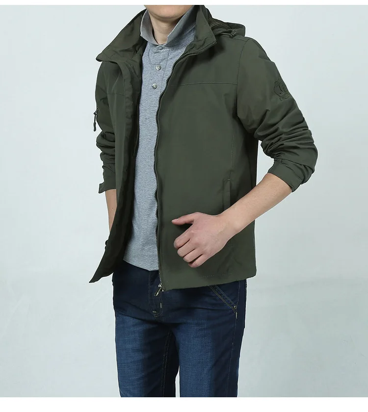 Autumn New Style Nian Jeep Raincoat Jacket Large Size Outdoor Casual F Windproof Sun-resistant Jacket MEN'S Outerwear 5825
