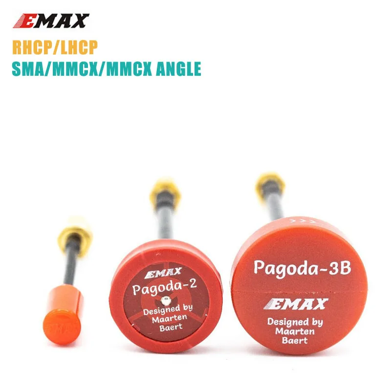 Оригинальная антенна EMAX 50 мм 5 8G 3dBi FPV RHCP/LHCP SMA/MMCX угол для гоночного дрона