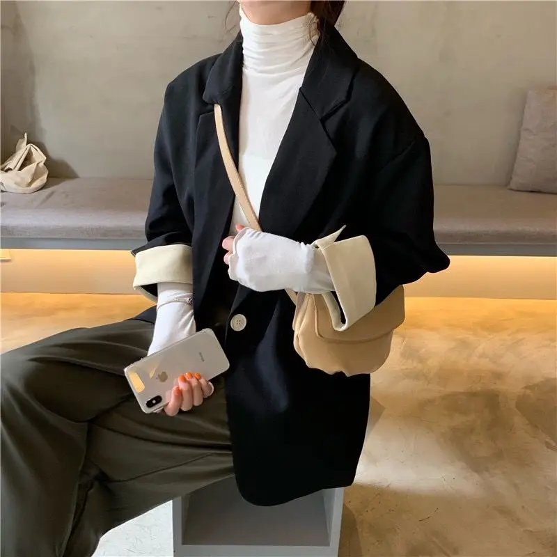 Long Sleeve T-shirts Women Solid Simple Basic All-match Korean Trendy Womens Tops Daily Soft Autumn Popular Ladies Clothing Tee