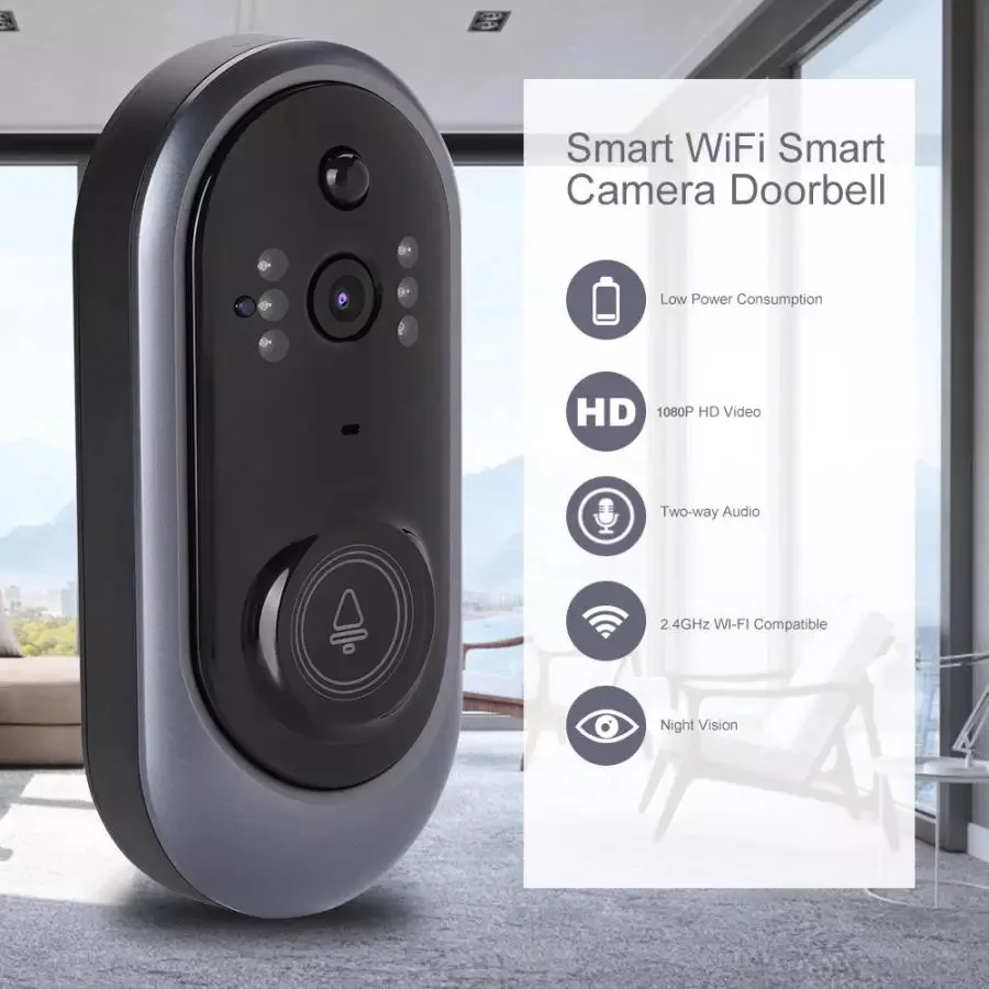 Умный видеозвонок с поддержкой Wi Fi FHD 1080P Alexa|Видеорегистраторы| |