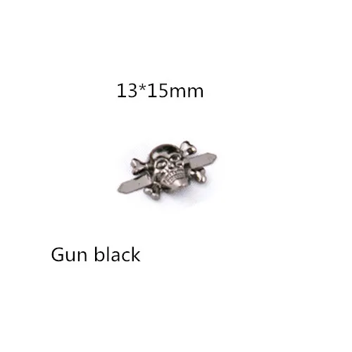 gun color XUNZHE 2 шт. сплав сверлильный зажим с черепами коготь гвоздь заклепки DIY ручной работы кожаная сумка обувь шляпы украшения Нижняя Пряжка ноги шпилька застежка - Цвет: gun color