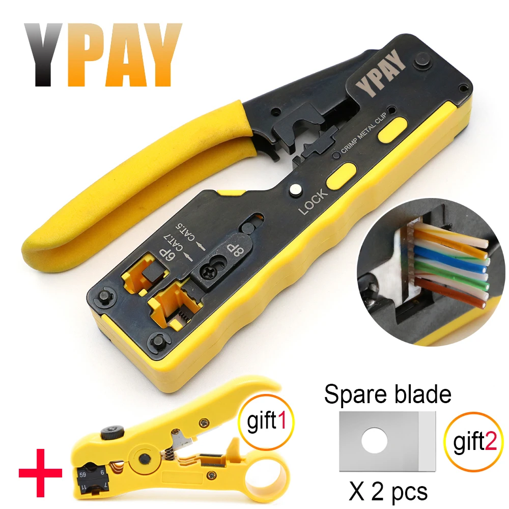 Обжимные плоскогубцы YPAY все в одном EZ rj45 cat5 cat6 cat7 сетевые инструменты rj 45 щипцы