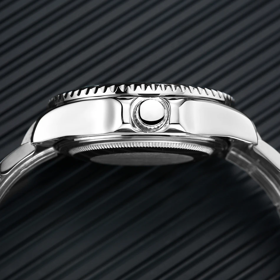 Automatic Self Wind Mechanical Stainless Steel Strap Gold Silver Gradient Black Blue Dial Date Business Men_voghion.com