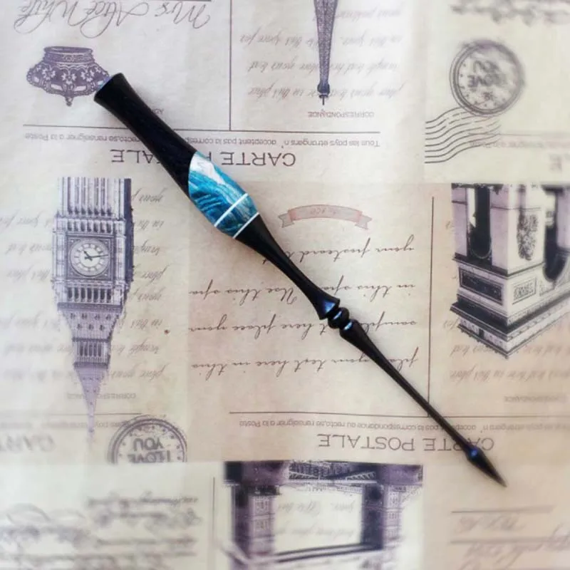 Новая роскошная английская прямая ножа держатель для каллиграфии Copperplate держатель для перьевой ручки ручной работы палисандр Античная перьевая ручка
