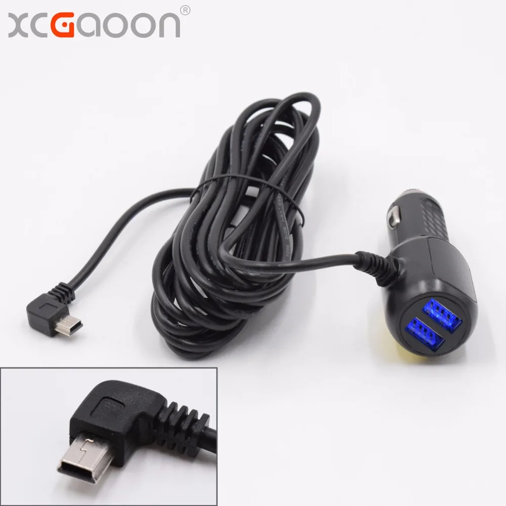 XCGaoon 3 5 метр 5V 3.4A мини USB изогнутые задний левый автомобилей Зарядное устройство с