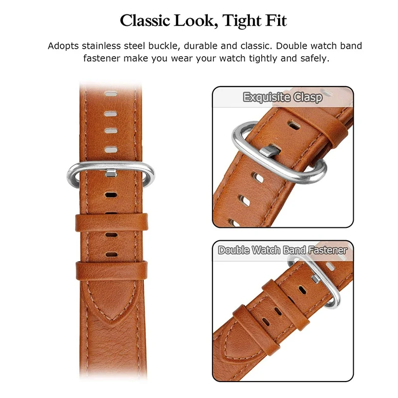 Ремешок из натуральной кожи для apple watch band 44 мм 40 42 38 браслет iwatch 6/5/4/3/2/1 аксессуары