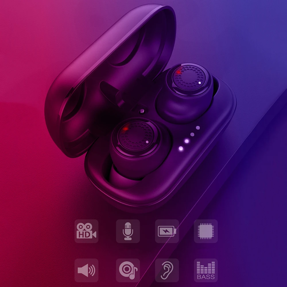 TWS-2 беспроводные наушники Bluetooth наушники Близнецы наушники с зарядной коробкой стерео наушники для Xiaomi iPhone samsung iOS