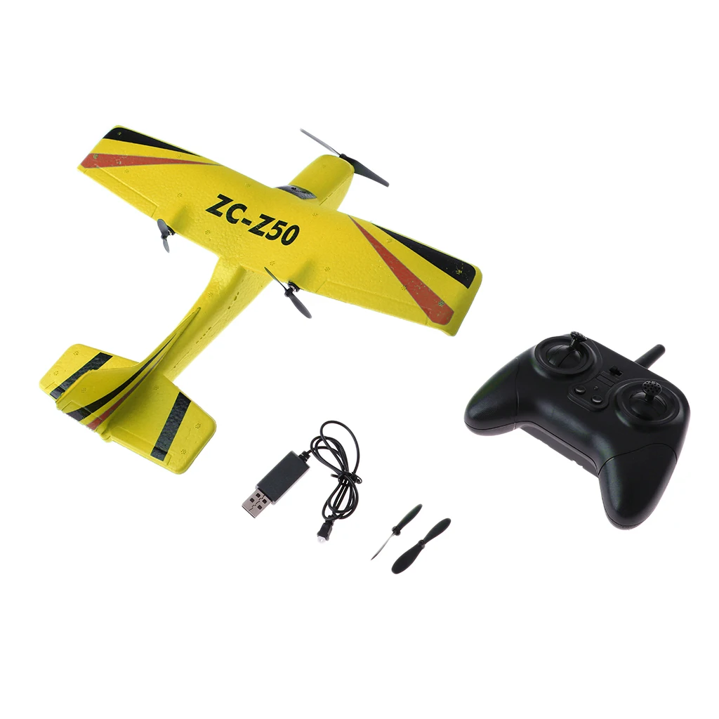 2.4G 2CH RC Remote Control Plane Airplane Glider Outdoor Flying Toy Z50 EPP