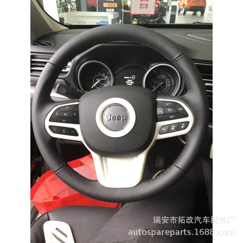 Togox натуральный продукт 4S для Jeep Grand Commander паттерн углеродного волокна все края в комплекте рулевое колесо блесток* 1 украшения