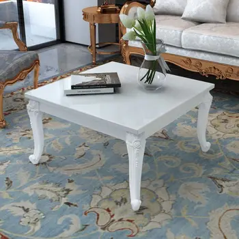 

vidaXL Coffee Table 80x80x42 cm High Gloss White
