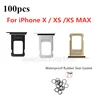 100pcs/Lot SIM Card Holder Tray Slot for iPhone X XR XS MAX Replacement Part SIM Card Card Holder Adapter Socket Apple