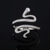 Huitan Fashion Metallic Snake-shape Women Rings Daily Wearable Versatile Jewelry Delicate Girl Accessories for Party Snake Rings ► Photo 3/6