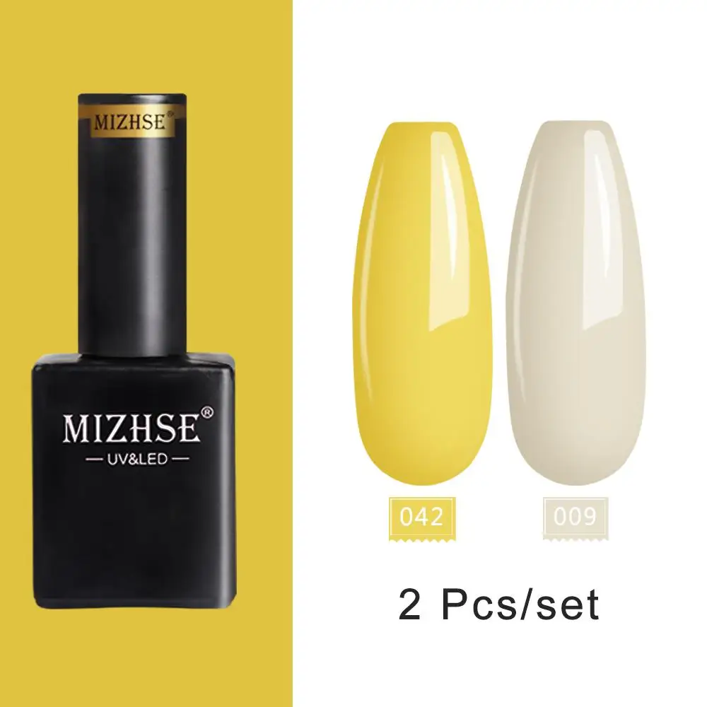 MZIHSE 2 шт./компл. УФ набор гель-лаков для ногтей! полупостоянная лак для ногтей лак гель розового, светло-бежевого цвета серии топами Базовое покрытие необходимо - Цвет: E-009-042