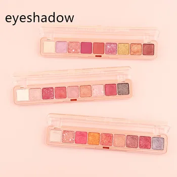 

9 Colors Of Eyeshadow Pumpkin Color Long Lasting Waterproof Eyeshadow Palette Pearlescent Matte Non-smoothing Eye Shadow