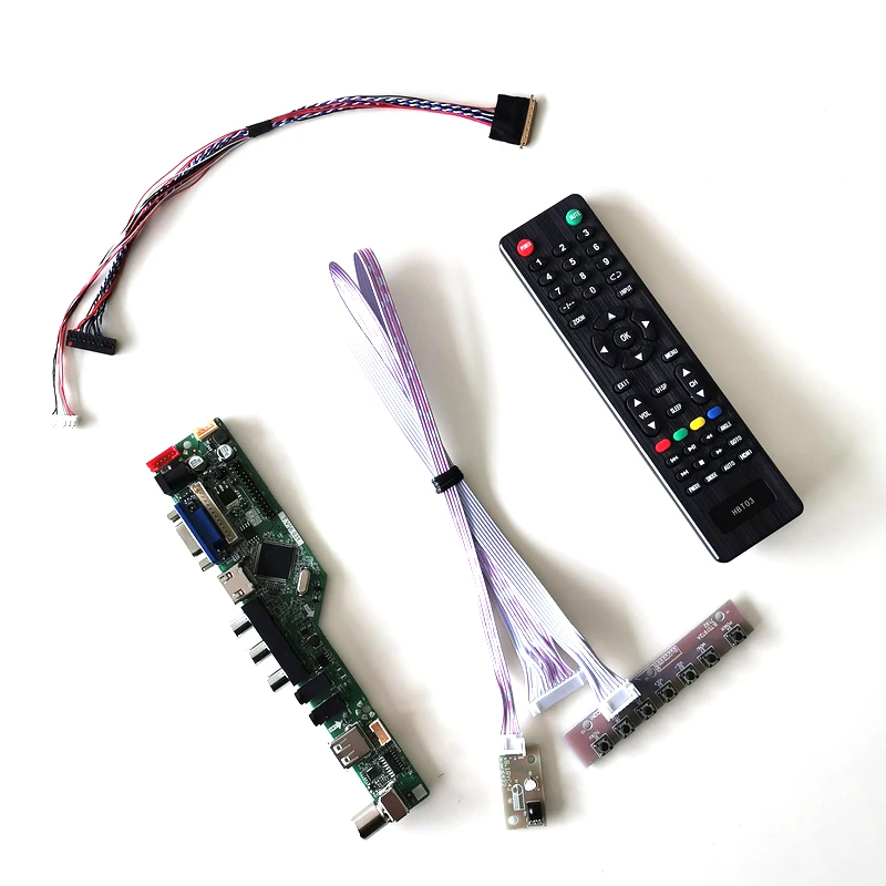 Для B140XW01 V8 V9 VB WLED LVDS 40Pin HDMI VGA USB AV RF 1366*768 T. V56 дисплей Контроллер привода карты 1" панель ноутбука DIY kit