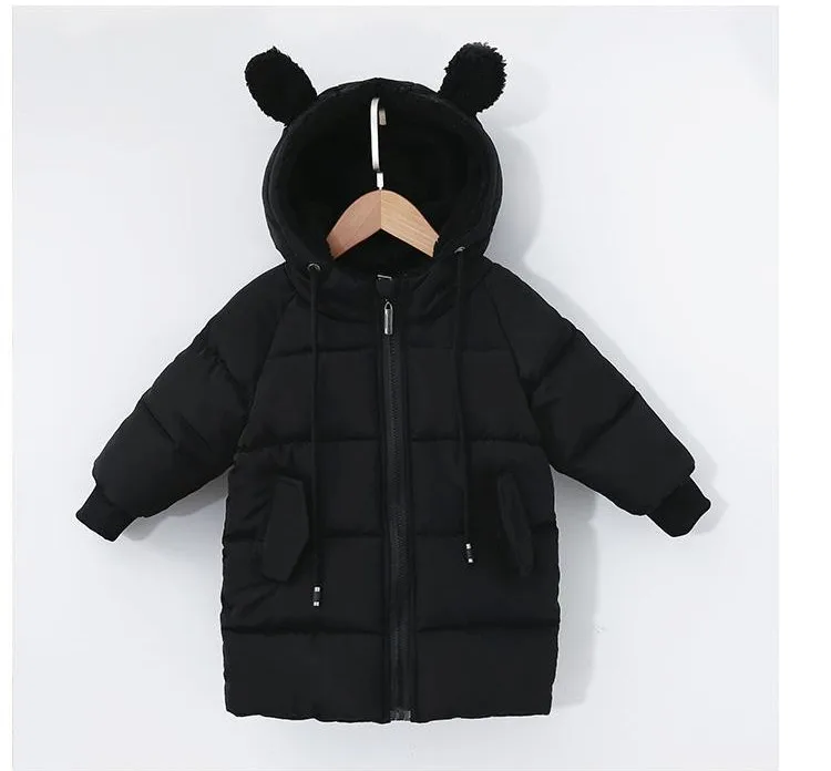 Scsech/куртка для маленьких девочек осенне-зимняя куртка для мальчиков, пальто детская теплая верхняя одежда, пальто для мальчиков, одежда для детей WJ10
