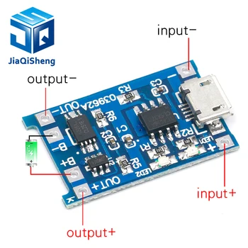 

2PCS Micro USB 5V 1A 18650 TP4056 Lithium Battery Charger Module Charging Board With Protection Dual Functions