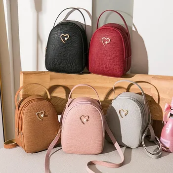 

Fashion Women Shoulders Small Backpack Letter Purse Mobile Phone Messenger Bag Messenger Bag for Girl Bolsas Ladies Phone bag