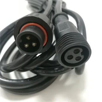 

10 sets 3 Core 18awg Black connector IP68 Waterproof 1.5m/3m/5m/7m ray wu/xconnect