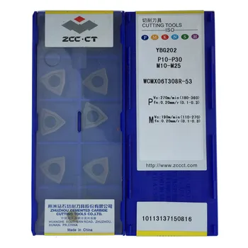 

Original ZCC WCMX06T308R-53 YBG202 WCMX06T308 WCMX 06T308 Carbide Inserts Lathe Cutter Tools Turning Tool 10pcs utensili tornio