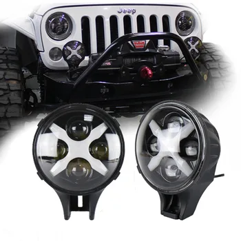 

6-Inch LED Car Light X-Shaped Daytime Running Lamp 60W Buggy qian gang Spotlights