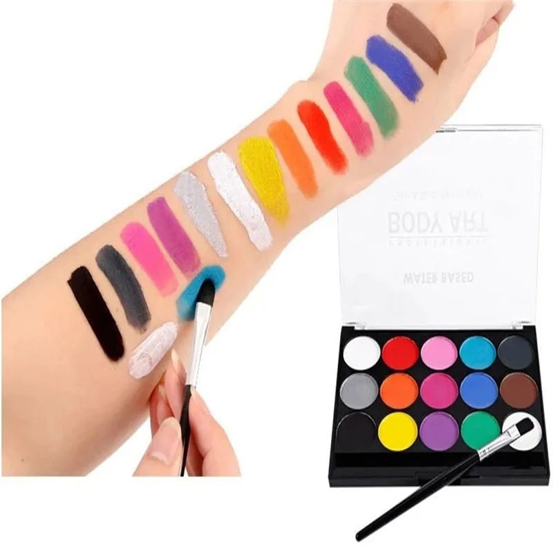 

World Cup Fans Supplies 15 Colors Water-Soluble Body Paint Model Painted Face Color