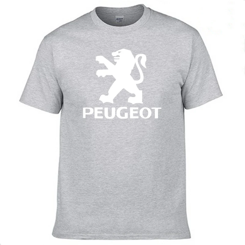 Мужская футболка с коротким рукавом и логотипом peugeot Car, летняя повседневная мужская однотонная хлопковая футболка, модная мужская одежда в стиле хип-хоп Харадзюку