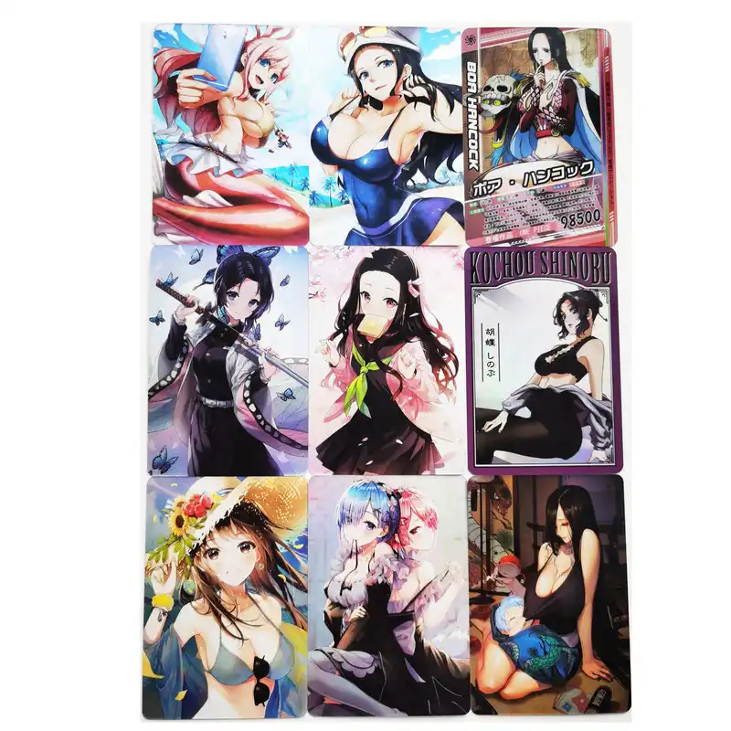 9ピース セットワンピースレムボア ハンコック悪魔特効釜戸nezukoセクシーな女の子趣味グッズゲームアニメコレクションカード Game Collection Cards Aliexpress