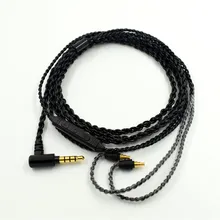 Upgraded Audio Cable with Mic Volume Control For Sennheiser IE40 PRO Headphones Headset Silver Plated Replacement Aux Cable