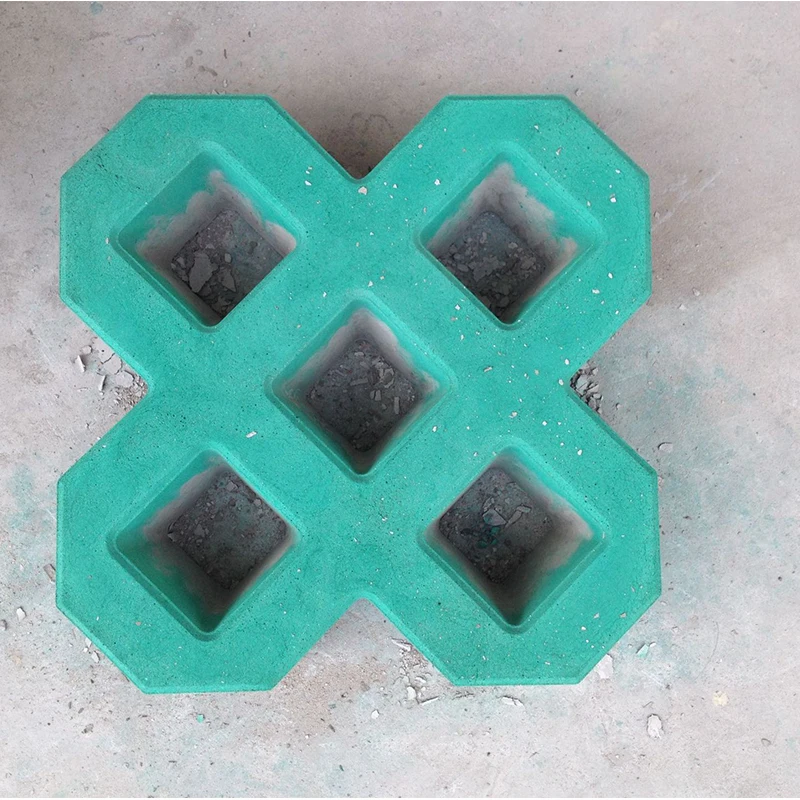 Outdoor Road Pavement Rubber Paving Mold Plastic Block Silicone Interlock Plaster Tile Plastic Paving Mould
