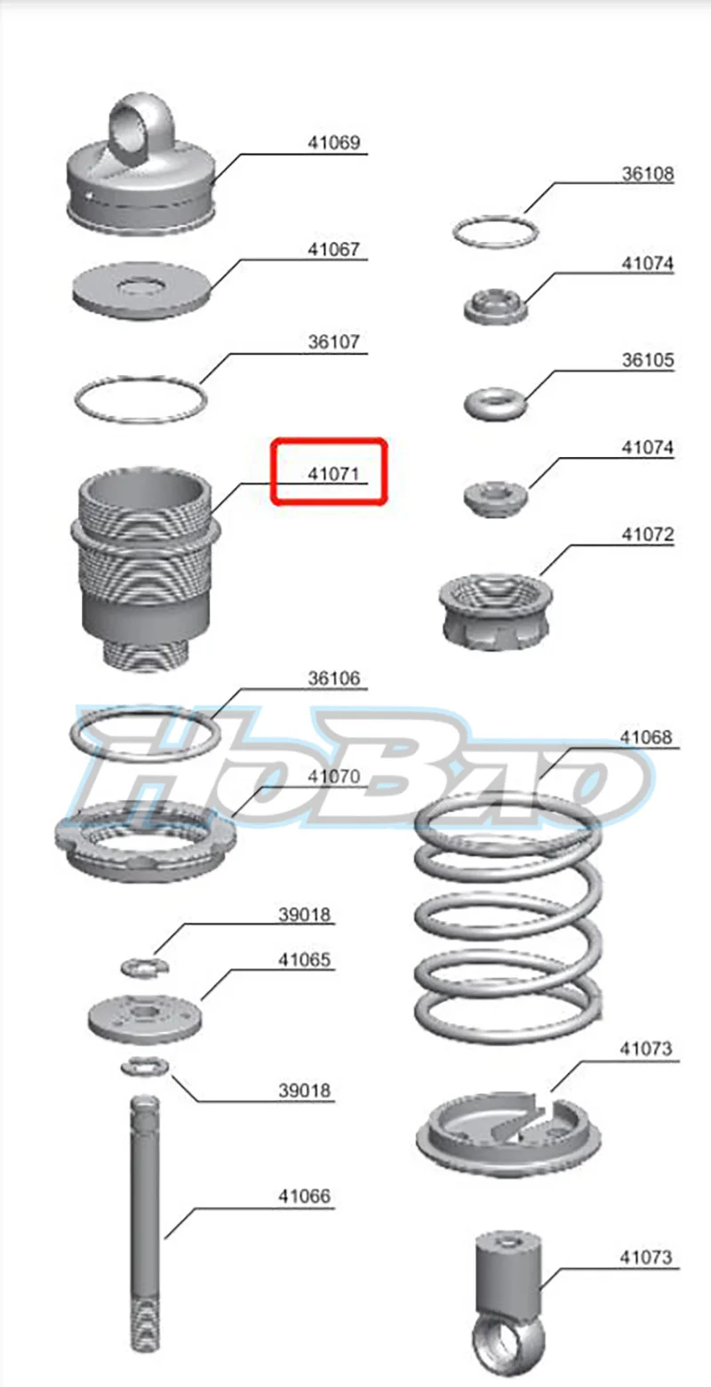 

Оригинал OFNA/HOBAO RACING 41071 CNC ALUM SHOCK корпус для гипер 1/10 H4E соревнование туристический автомобиль