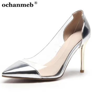

Sexy Thin High Heels Pumps Shoes Women Woman Ladies Large Size 48 Clear Shoes Female Shiny Transparent Wedding Party Bridal Shoe