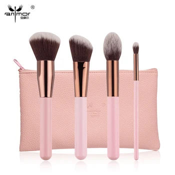 

Anmor 4Pcs Makeup Brushes Set Foundation Powder Kit Synthetic Hair Eyeshadow Blending Professional Make Up Brush Maquillage