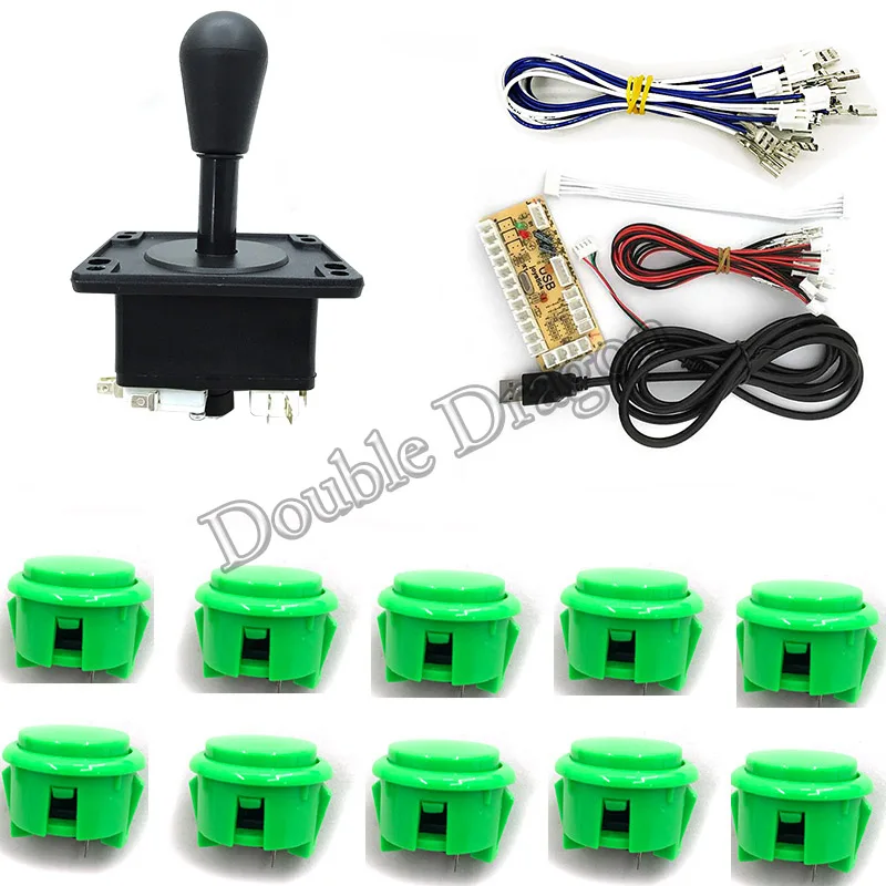 Light Green Комплект Аркады своими руками USB нулевой задержкой USB энкодера джойстик в американском стиле и копия Кнопка Sanwa для Mame Raspberry pi - Цвет: Light Green