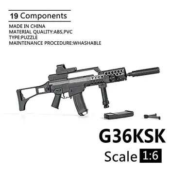 

1:6 Scale G36KSK Machine Gun 4D Assault Rifle Assemble Gun Model for 12" Soldier Military Weapons Models Kids Puzzles Toys DIY