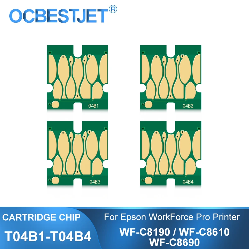 Чернильный картридж T04B T04B1 T04B2 T04B3 T04B4 чип для принтера Epson Force Pro WF-C8190 WF-C8190DTW WF-C8610