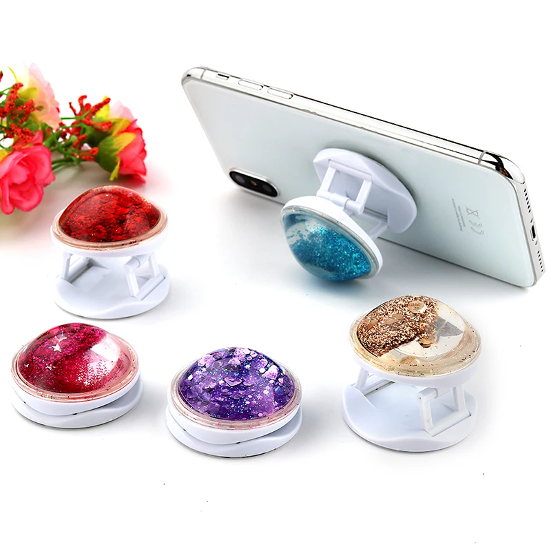 Pocket-Socket-Glitter-Quicksand-Finger-Grip-Phone-Holder-for-IPhone-X-7-XS-Max-Samsung-S10