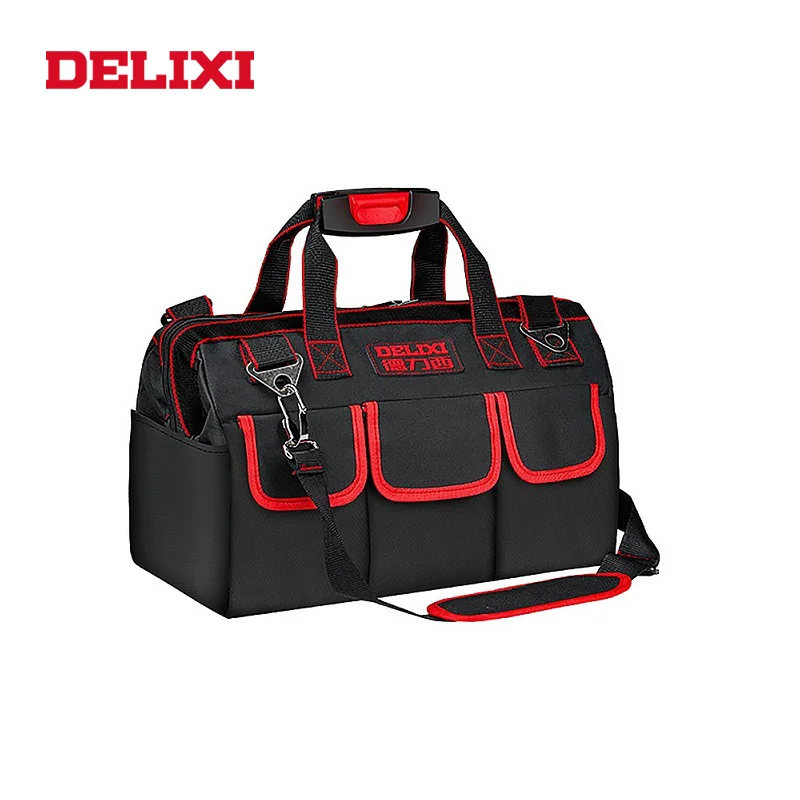 small tool chest DELIXI 13 16 Inch  Tool Bag Multi-Function Electrician Bag 1680D Oxford Cloth  Waterproof Tool Strong Storage Large Bags Toolkit heavy duty tool bag