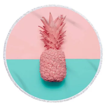 

Blue Pink Pineapple Series Microfiber Beach Towel With Drawstring Backpack Bag Sport Yoga Blanket Swimming Bath Towel