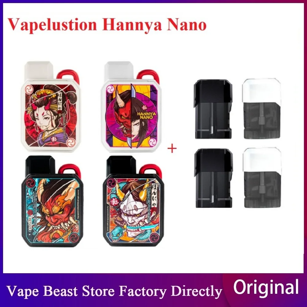 New Vapelustion Hannya Nano Pod Mod Kit with 600mAh Battery & 2ml 1.2ohm Coil System Vapor vs Target PM80 /Vinci X | Электроника