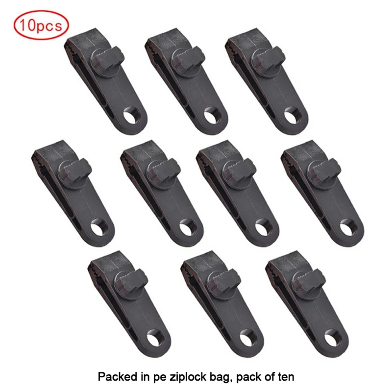 

10pcs/set Camping Tent Clip Mini Fixed Tent Snaps Outdoor Awning Tarpaulin Clips Hooks Buckle Hangers . //